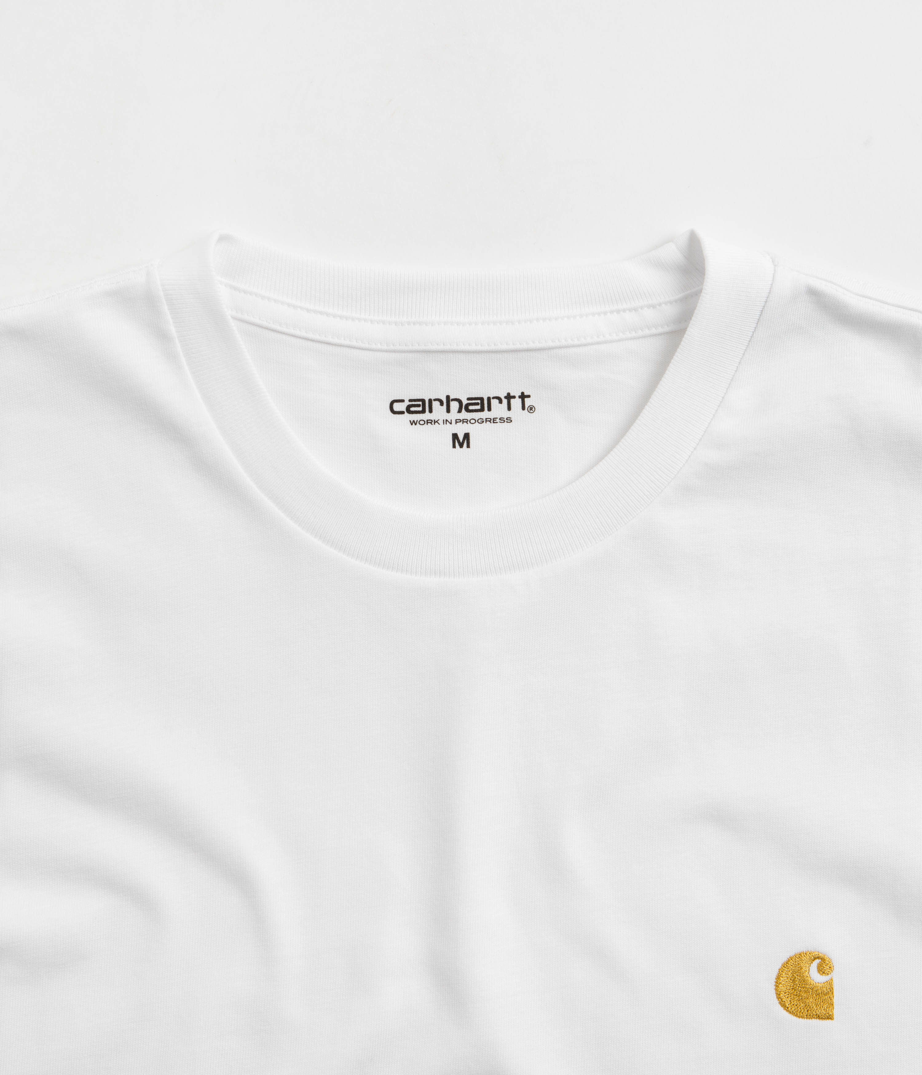 Carhartt Chase T-Shirt - White / Gold - Image 3