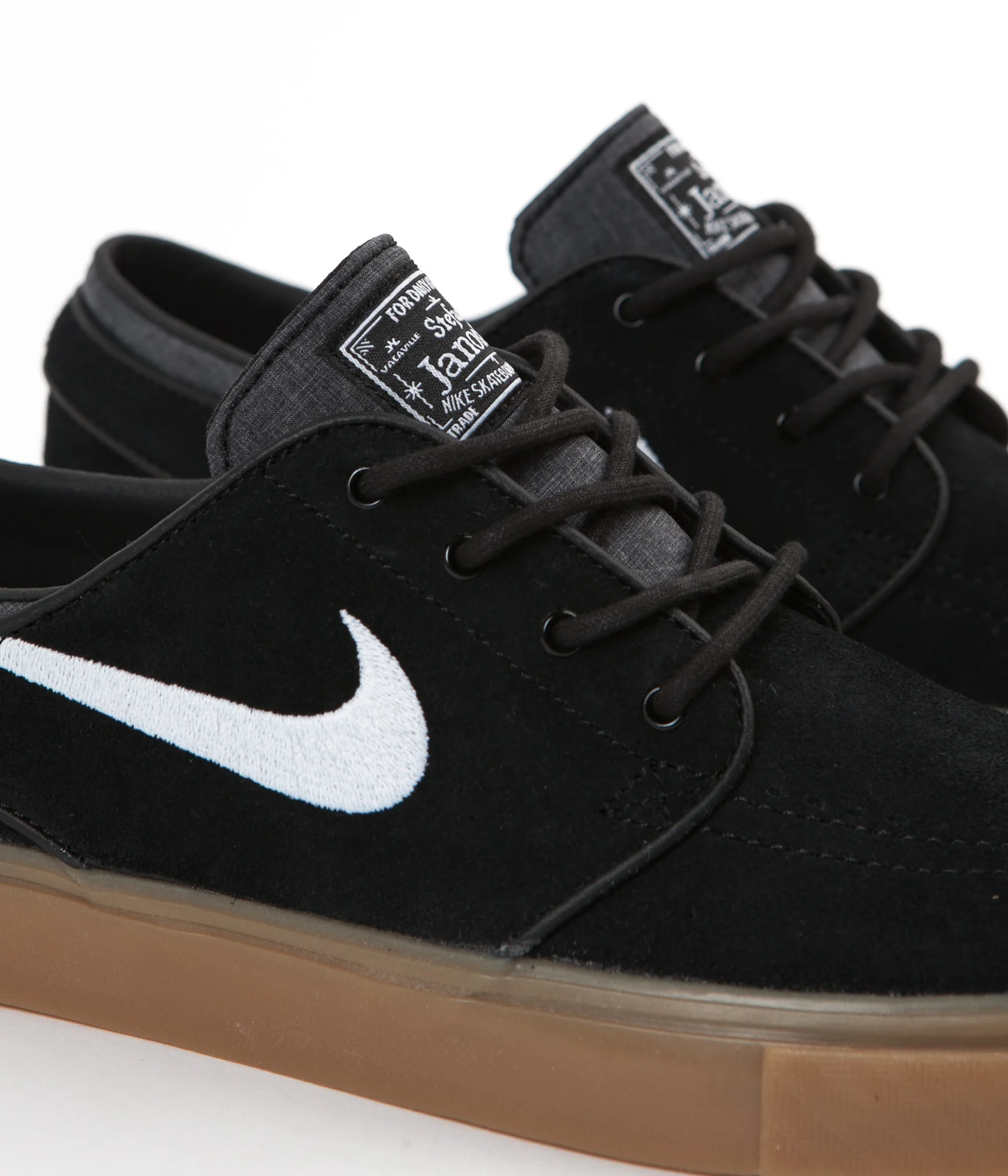 Nike SB Stefan Janoski Shoes - Black / White - Gum Light Brown - Image 5